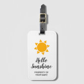 ハローサンシャインキュート夏休み旅行カスタム ラゲッジタグ (正面縦)