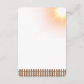 ハローサンシャインサンフラワーガーデンベビーシャワー エンクロージャーカード (裏面)