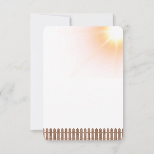 ハローサンシャインサンフラワーガーデンベビーシャワー サンキューカード (裏面)