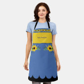 ハローサンシャインサンフラワーフローラエプロン エプロン (着用した状態)