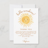ハローサンシャインベビーシャワー サンキューカード (正面)