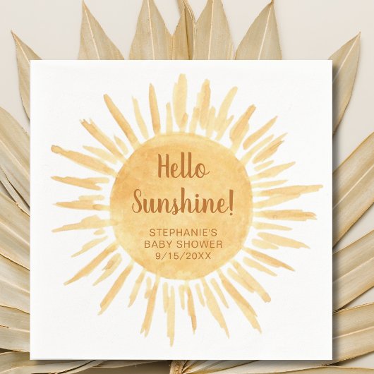 ハローサンシャインボホベイビーシャワー スタンダードカクテルナプキン