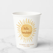 ハローサンシャインボホベイビーシャワー 紙コップ (裏面)