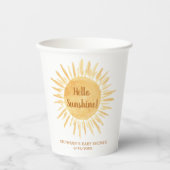 ハローサンシャインボホベイビーシャワー 紙コップ (正面)