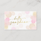ハローサンシャインボホモダンハッピーベビーガールシャワー エンクロージャーカード (裏面)