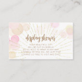 ハローサンシャインボホモダンハッピーベビーガールシャワー エンクロージャーカード (正面)