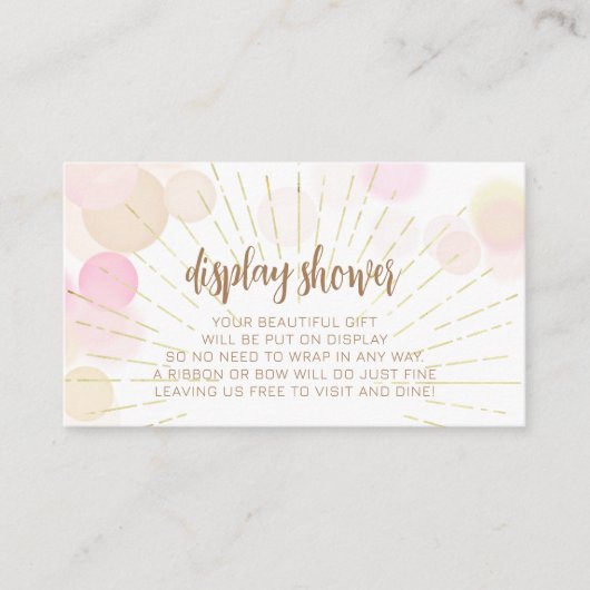 ハローサンシャインボホモダンハッピーベビーガールシャワー エンクロージャーカード (正面)