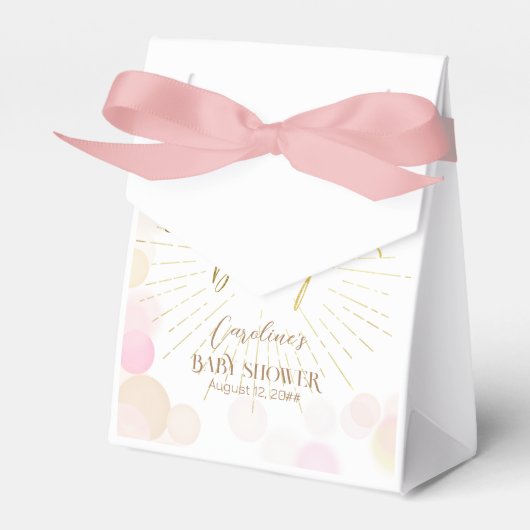 ハローサンシャインボホモダンハッピーベビーガールシャワー フェイバーボックス (正面サイド)