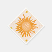 ハローサンシャインボーホウォーターカラーサンベビーシャワー スタンダードカクテルナプキン (角)