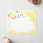 ハローサンシャイン図解入りの、写真付きの陽気 ノートカード (正面/裏面インサイチュ)