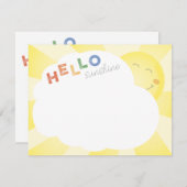 ハローサンシャイン図解入りの、写真付きの陽気 ノートカード (正面/裏面)