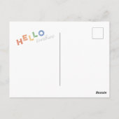 ハローサンシャイン図解入りの、写真付きの陽気 ポストカード (裏面)