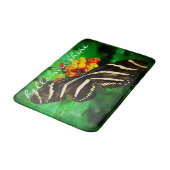 ハローサンシャイン引用文白黒バタフライフォト バスマット (アングル)