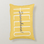 ハローサンシャイン引用文陽気な装飾黄色 アクセントクッション (正面(垂直))