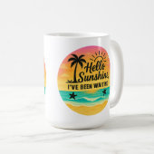 ハローサンシャイン – やる気を起こさせる引用文 コーヒーマグカップ (正面右)