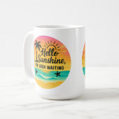 ハローサンシャイン – やる気を起こさせる引用文 コーヒーマグカップ (正面左)