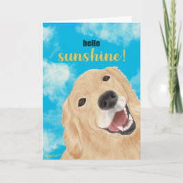 ハローサンシャイン ゴールデンレトリバー 犬 グリーティングカード