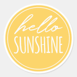 ハローサンシャニモダンーサニーイエローステッカー ラウンドシール