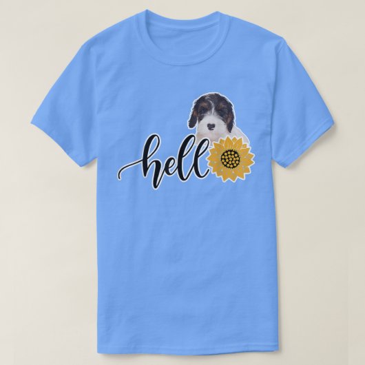 ハローサンフラワーセアリハムテリア Tシャツ (デザイン正面)