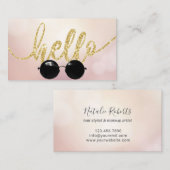 ハローサンモダングラスモダン美しいサロン 名刺 (正面/裏面)