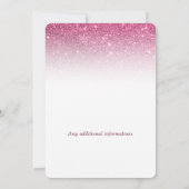 ハローサーティピンクグリッター30th誕生日招待状 招待状 (裏面)