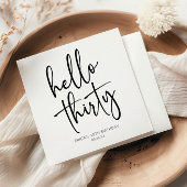 ハローサーティミニマリスト30th誕生日パーティー スタンダードカクテルナプキン