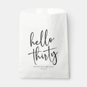 ハローサーティミニマリスト30th誕生日パーティー フェイバーバッグ (正面)
