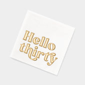 ハローサーティモダンタイポグラフィ30歳の誕生日 箔ナプキン (左)