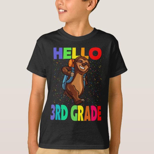 ハローサードグレードスロース新学期 Tシャツ (正面)