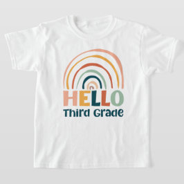 ハローサードグレードボーホレインボースクールカラフル Tシャツ