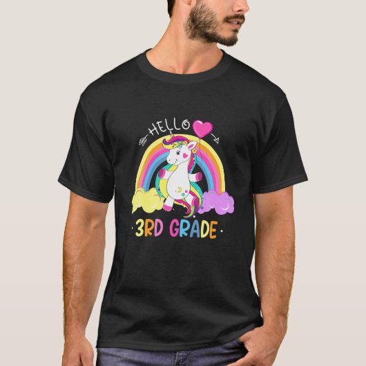 ハローサードグレードユニコーン新学期 Tシャツ (正面)