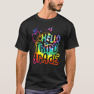 ハローサードグレード新学期先生キッズタイ Tシャツ