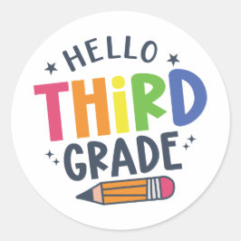 ハローサードグレード新学期 ラウンドシール