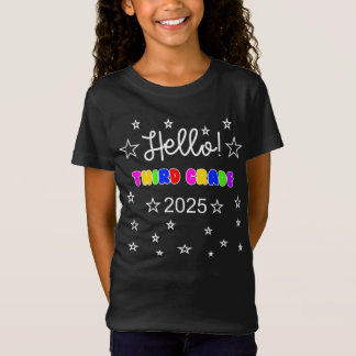 ハローサードグレード2025かわいい新学期ティー Tシャツ
