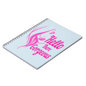 ハローザゴージャスラブリーレディ顔タイポグラフィ ノートブック (左側)