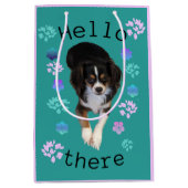 ハローザースパピー抱き枕 ミディアムペーパーバッグ (正面)