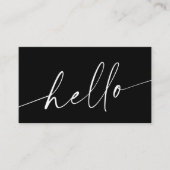 ハローシグネチャーミニマリストブラック&ホワイト 名刺 (正面)