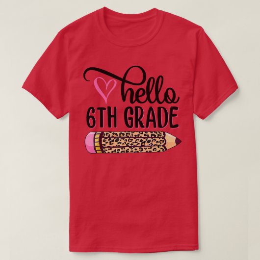 ハローシックスグレードチーム6年生新学期Te Tシャツ (デザイン正面)