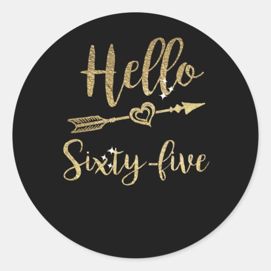 ハローシックスティヴ誕生日65th誕生日 ラウンドシール (正面)