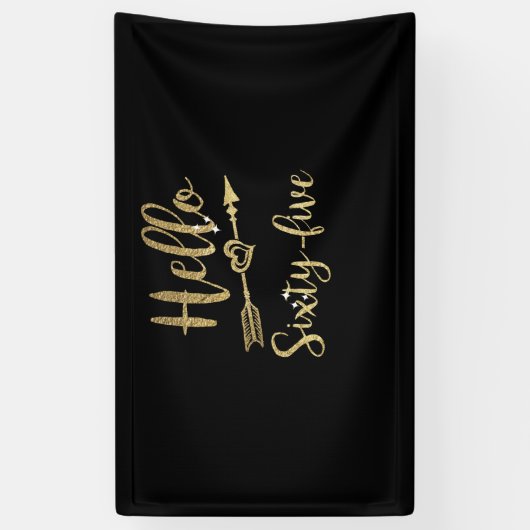 ハローシックスティヴ誕生日65th誕生日 横断幕 (縦)