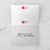 ハローシンプルバレンタインのカードで飼っていた猫 サンキューカード (内部)