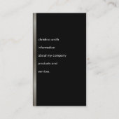 ハローシンプル文字メフェイクタリックトリム 名刺 (裏面)