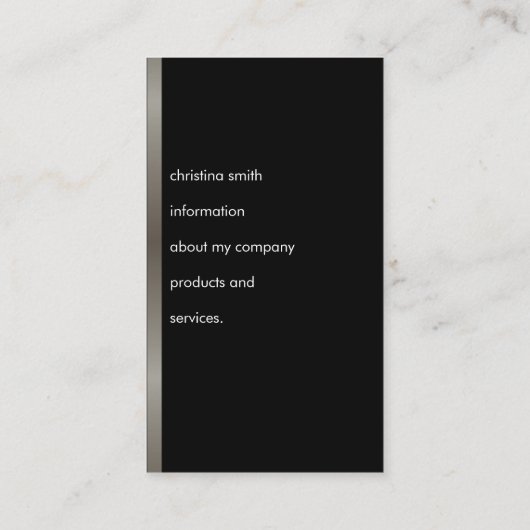 ハローシンプル文字メフェイクタリックトリム 名刺 (裏面)