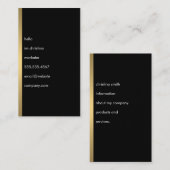 ハローシンプル文字メフェイクタル金ゴールドトリム 名刺 (正面/裏面)