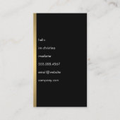 ハローシンプル文字メフェイクタル金ゴールドトリム 名刺 (正面)