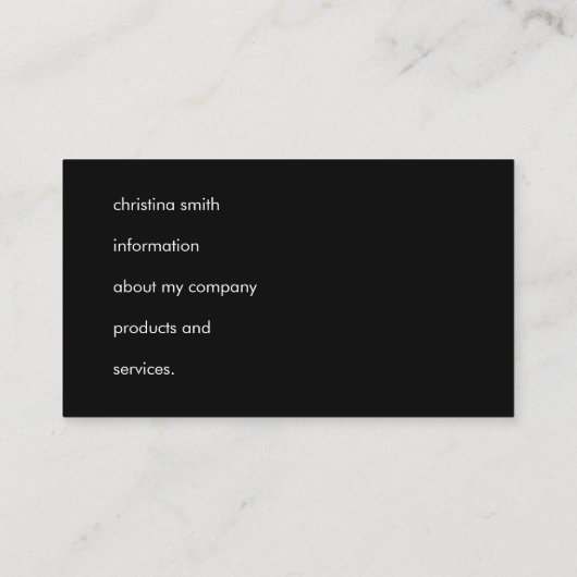 ハローシンプル文字 名刺 (裏面)