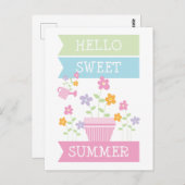 ハロースイートサマーかわいい花 ポストカード (正面/裏面)