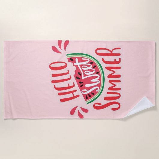 ハロースウィートサマー ビーチタオル (正面)