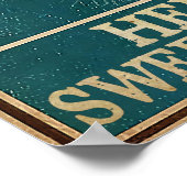 ハロースウィートチーク – ホームデコールウォール ポスター (角)