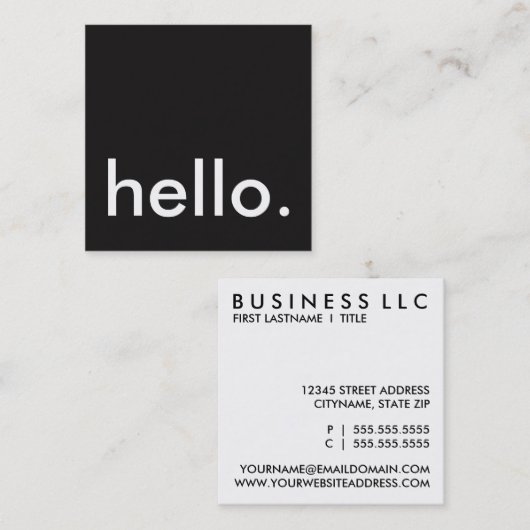 ハロースクエア スクエア名刺 (正面/裏面)